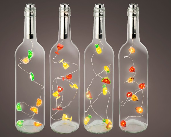 Micro LED Flaschenbeleuchtung ohne Flasche, 4-fach sortiert