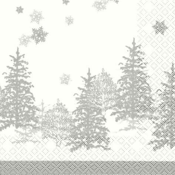 Serviette - Tree and Snowflakes