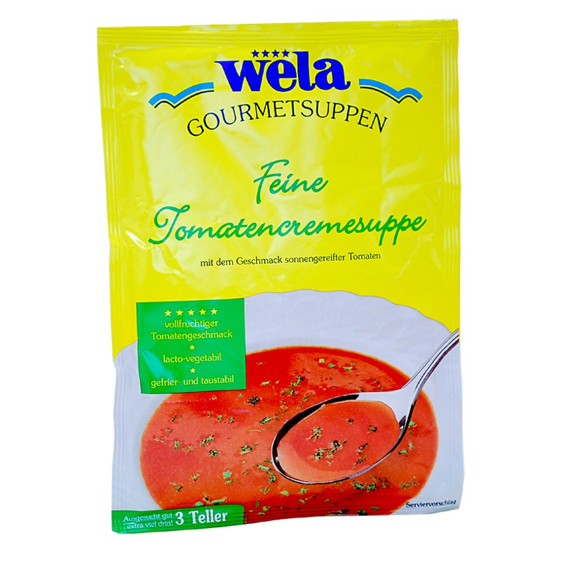 WELA - Feine Tomatencremesuppe m. gefriergetr. Kräutern