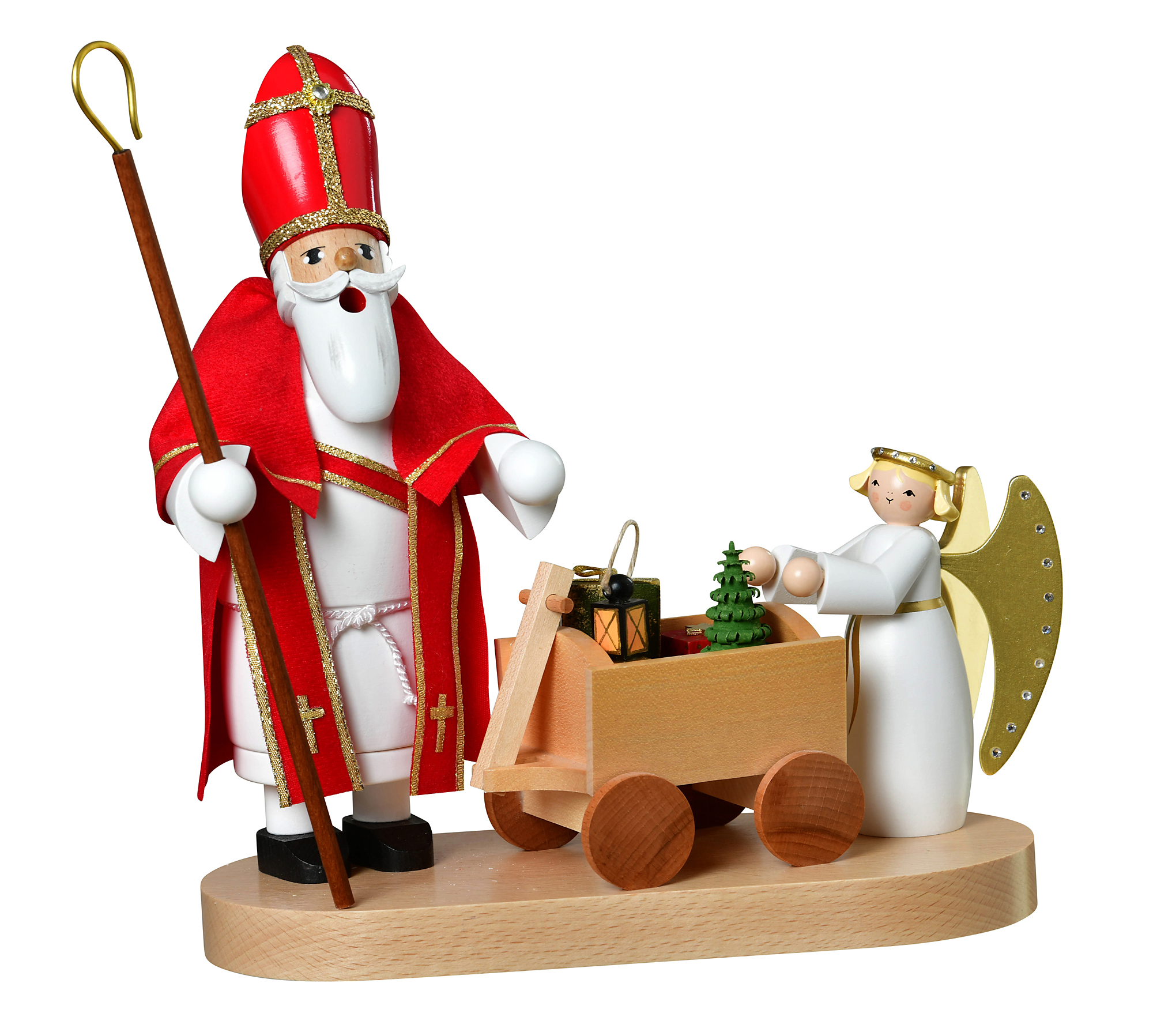 Räuchermann - Heiliger St. Nikolaus mit Christkind