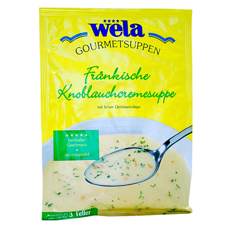 WELA - Fränk. Knoblauch-Cremesuppe mit feiner Gemüseeinlage