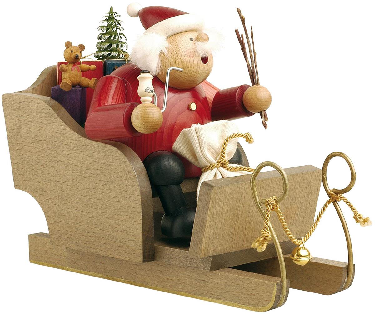 Räuchermann - Weihnachtsmann mit Schlitten