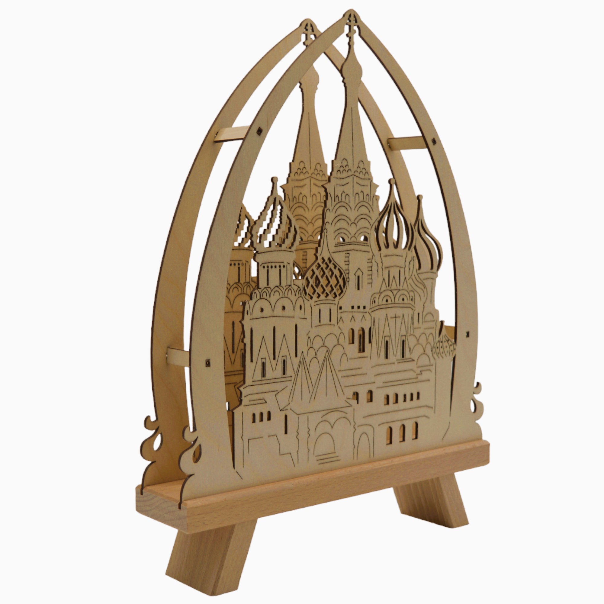 Standleuchte 3D - Basilika mit Zwiebeltürme, Original Erzgebirge